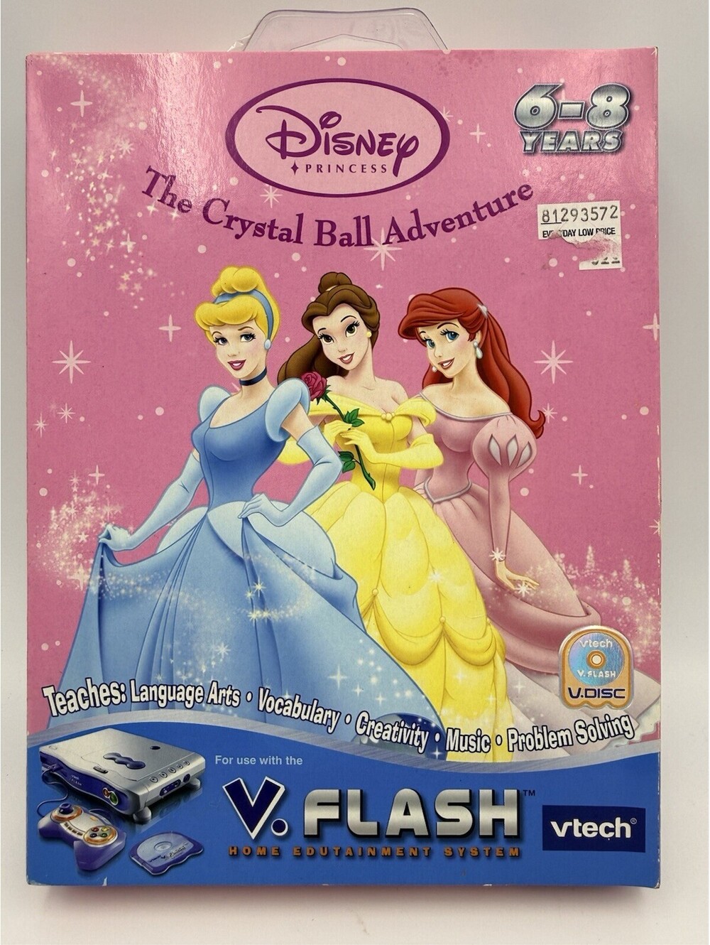 VTech VFlash Video Game - Disney Princess The Crystal Ball Adventures New Sealed